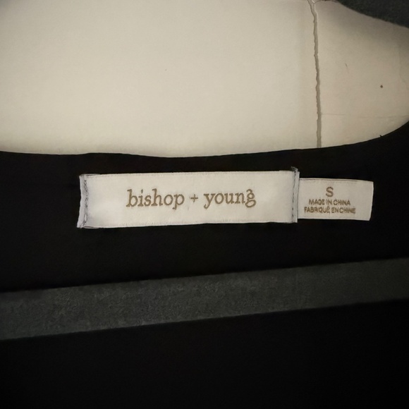 Anthropologie | Bishop + Young Black Satin Twist Front Top | Small - Picture 8 of 8